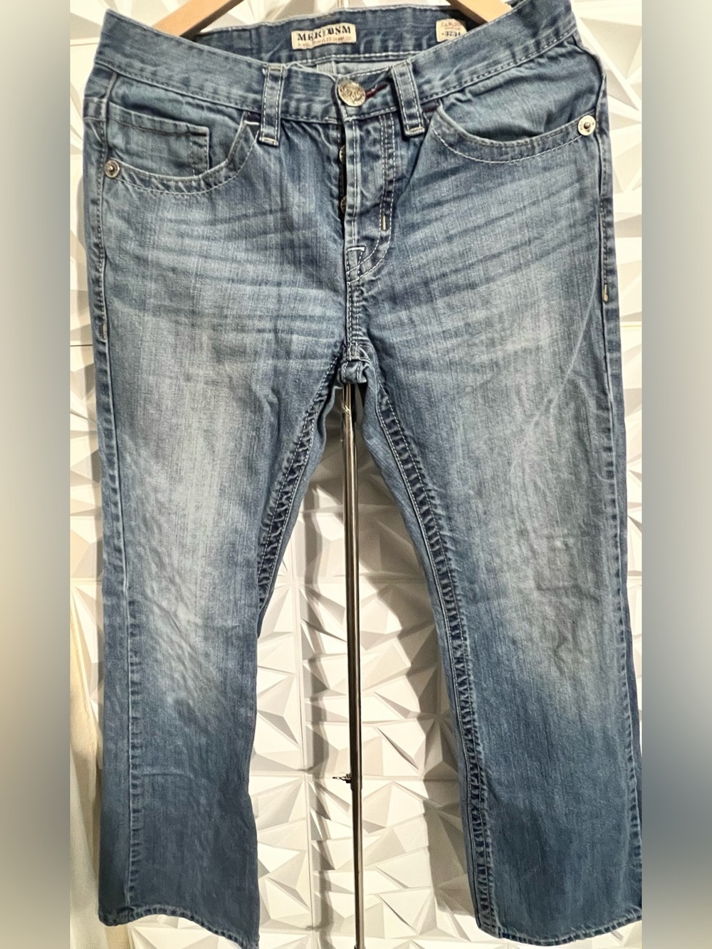 VINTAGE MEK Denim Carlson Bootleg Button Fly - light wash Size 32